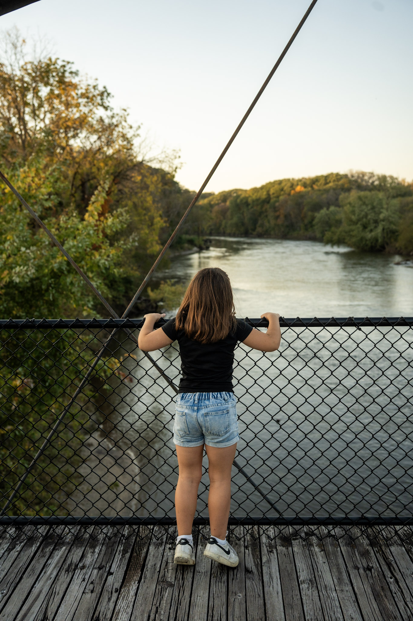 Looking out from the bridge