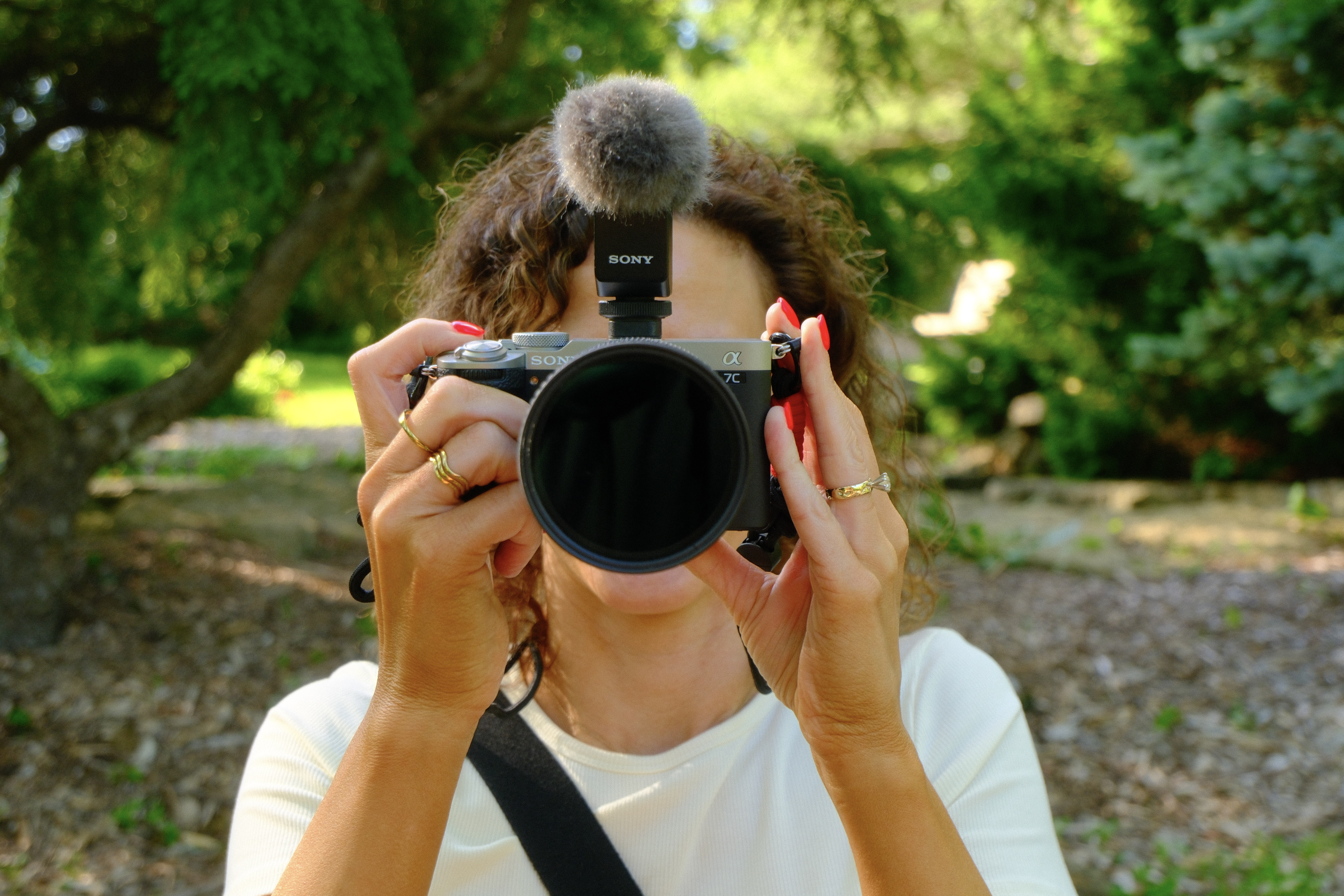 Camera with mic, ready to film