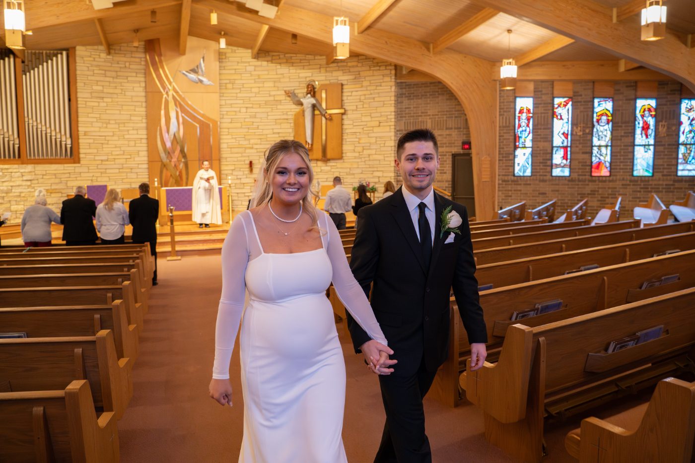 Walking back up the aisle